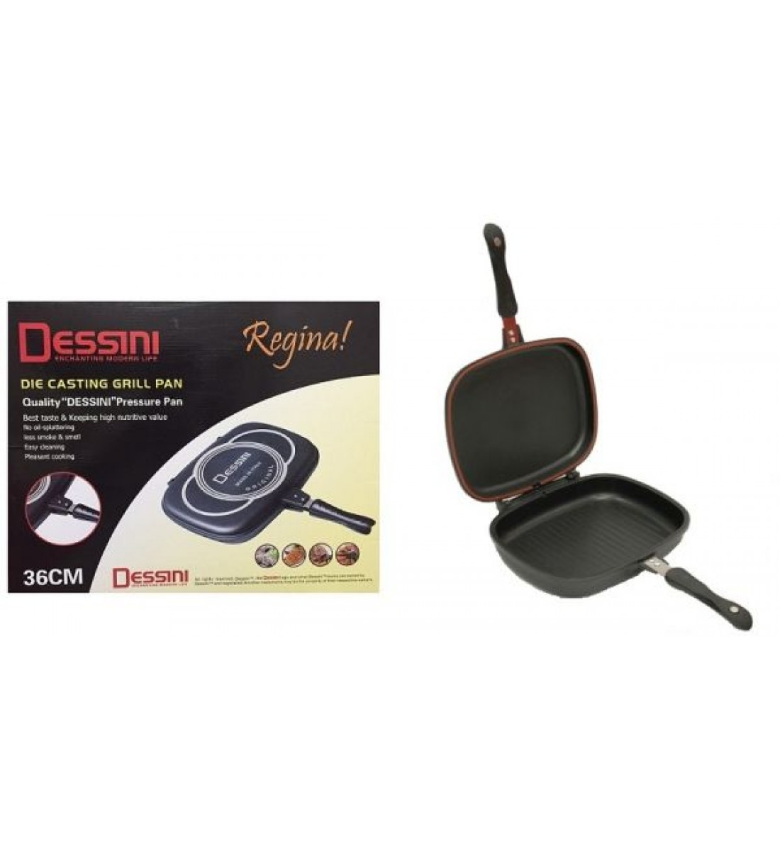 DESSINI double sided grill pan 36 cm